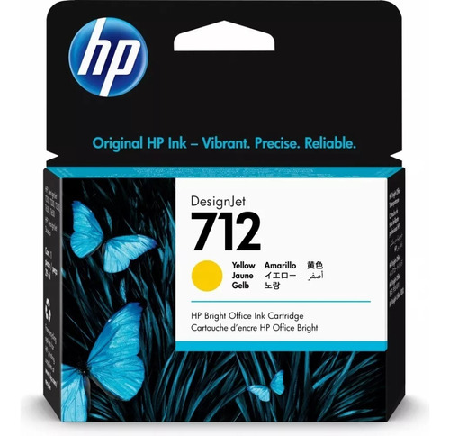 Cartucho Hp 712 Amarillo Designjet Facturamos Original Nuevo