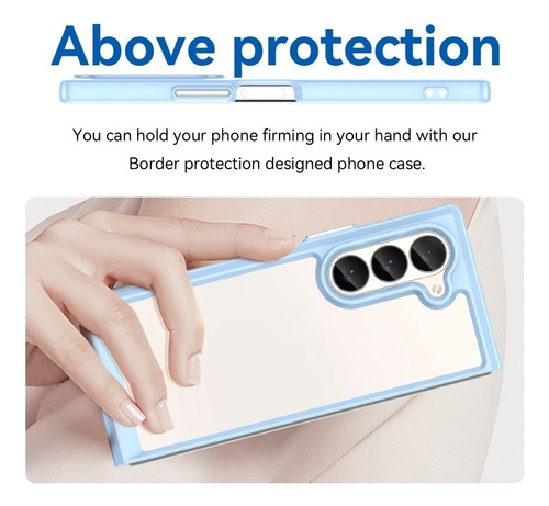 Funda De Acrílico + Tpu For Samsung, Duradera Y Colorida