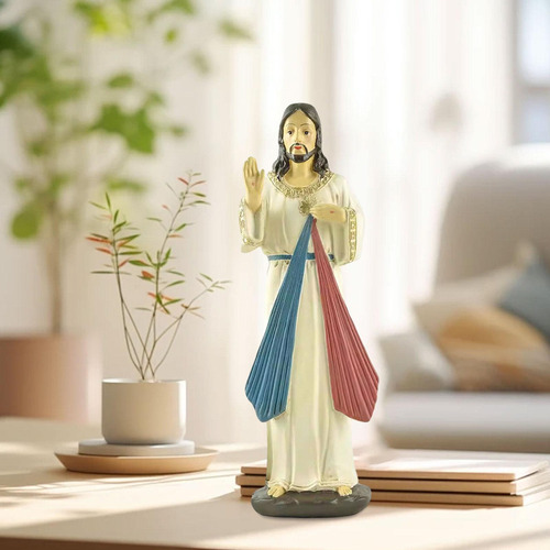 Ls Resina Figura Divina Misericordia De Jesús Ornamento De