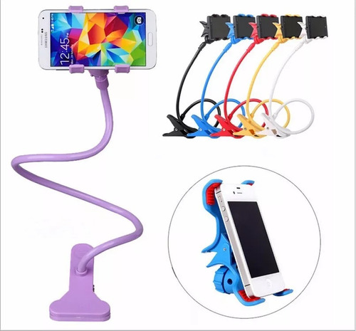 Soporte Flexible Celular Con Pinza Giro 360° + Envio Gratis