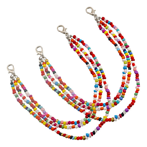 Par De Cadenas Para Zapatos Con Cuentas Multicapa, Accesorio