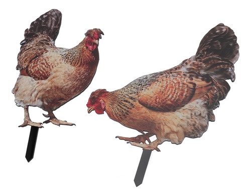 Adorno Acrílico Con Forma De Estaca De Gallina Para Jardín,