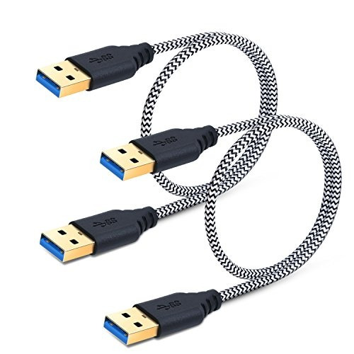 Usb A Usb 3.0 Cable, Besgoods 2-pack 1.5ft Corto Trenzado Us