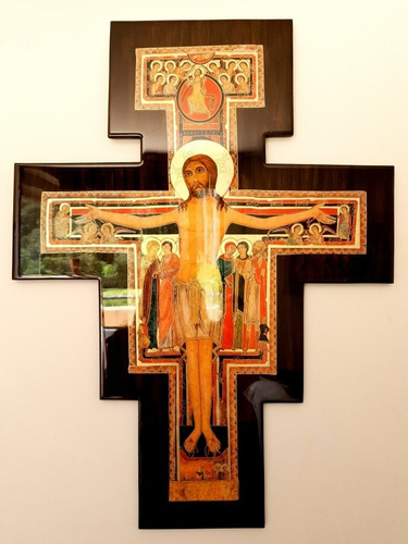 Cristo De San Damian, Madera Resinada, De Colección. Nuevo.