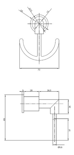 Percha Gancho Colgador Doble Toalla Stella Stretto