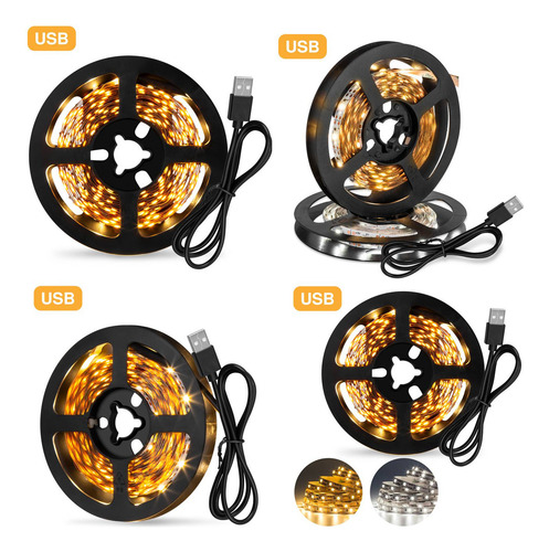 Lámpara Led Para Interiores, 5 V, Lámpara Usb 2835 Tiras, Ti