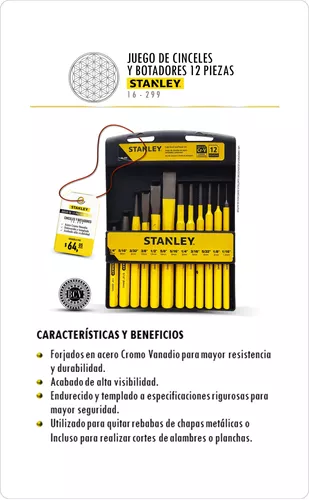 Juego Cinceles y Botadores 12 piezas