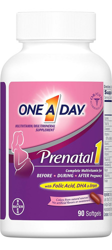 Vitaminas Prenatales One A Day Omega 3 (dha/epa) 90 Und