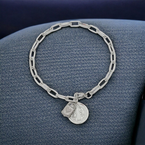 Pulseira Cadeia Consagração São Bento Corrente Inox