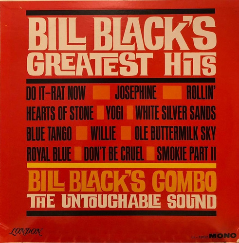 Disco Lp - Bill Black's Combo / Bill Black's Greatest Hits.