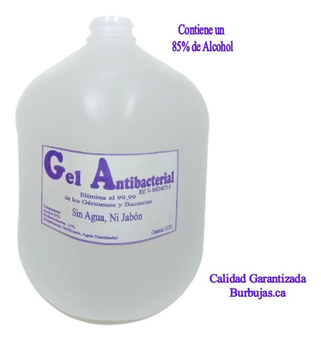 Gel Antibacterial Hidroalcolado Al 85% Galon