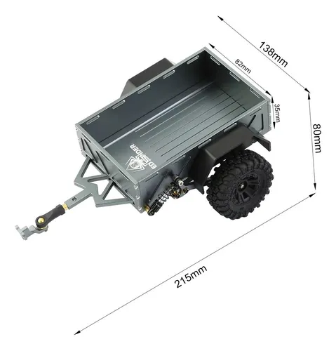 Remolque De Coche Rc Con Juego De Neumáticos, Accesorios
