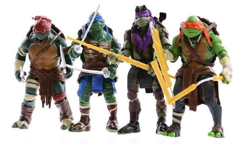 4 Unidades De Teenage Mutant Ninja Turtles Tmnt Acción Figur