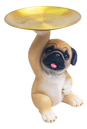 Estatua De Perro Pug, Llavero De Entrada, Multiusos, Arte