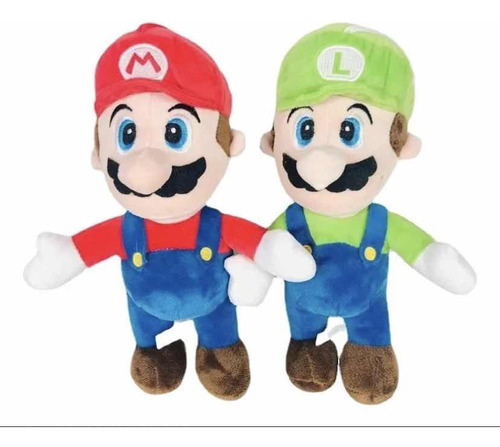 Peluches Mario Bros + Luigi 25 Cms Super Mario Kawai Tik Tok