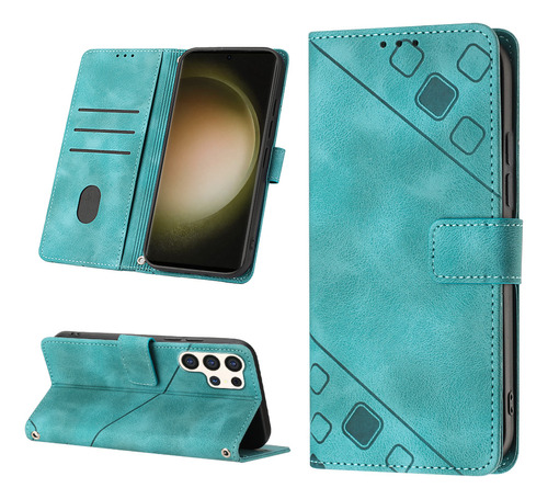 Funda Tipo Cartera Con Tapa En Relieve Para El Galaxy S24 Ul