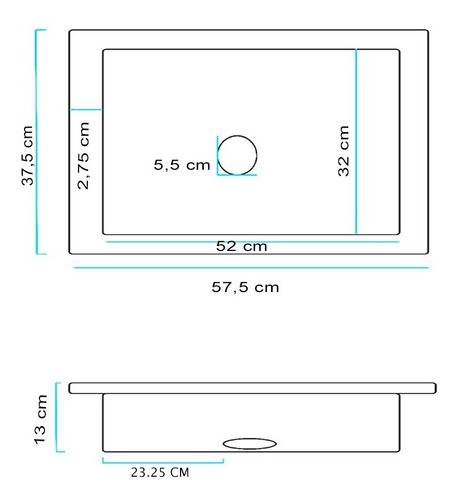 Imagen 2 de 6 de Pileta Bacha De Acero Inoxidable Cocina Simple 52 X 32 X 13