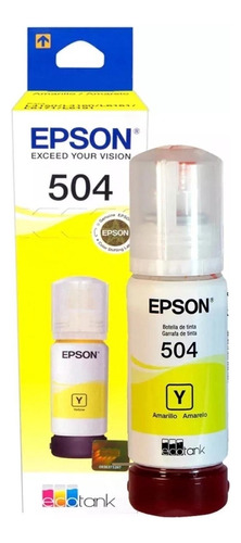 Botella De Tinta Epson 504 Amarillo