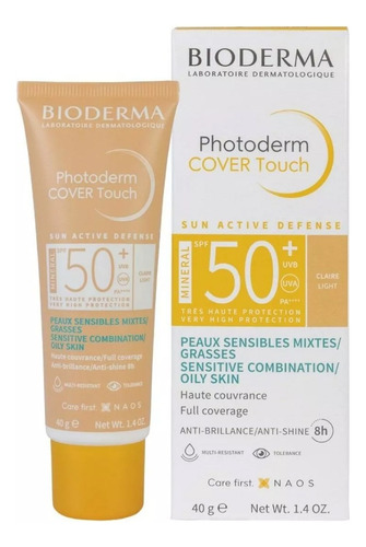 Bioderma Photoderm Cover Touch Spf50+ Tono Dorado, 40 Ml