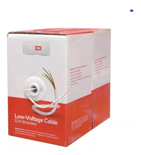 Bobina Cable Alarma Sfire 4 Hilos 305mts 100% Cobre Cal. 22 