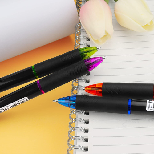 4 Pack 4-in-1 Colored Pens 0.7mm Fine Point Multicolor Ballp
