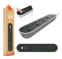 Comprar Regleta multicontacto de 3 tomas Ldnio SC3301 con usb color negro 10A 220V