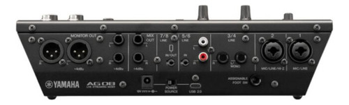Mixer Interface Usb 8 Canais Yamaha Ag08b