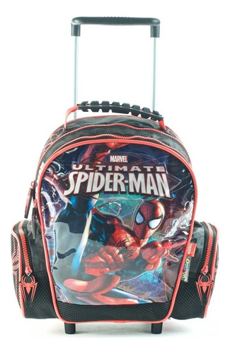 Mochila Spiderman Hombre Araña Jardin Preescolar Carro más de 12 pulgadas con división