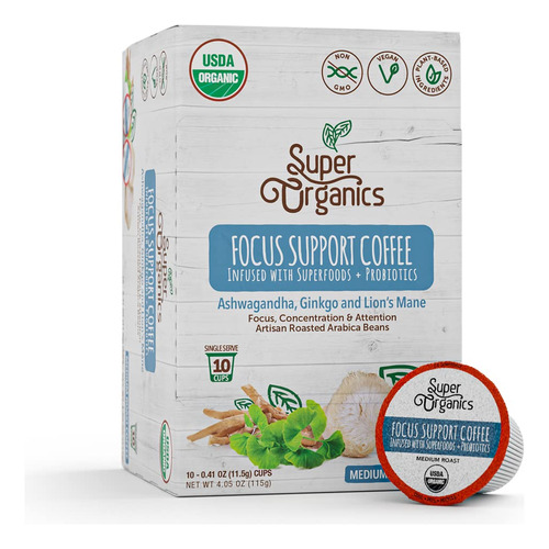 Super Organics Paquete De 6 Piezas De Cafe Y Te, 72 Unidades