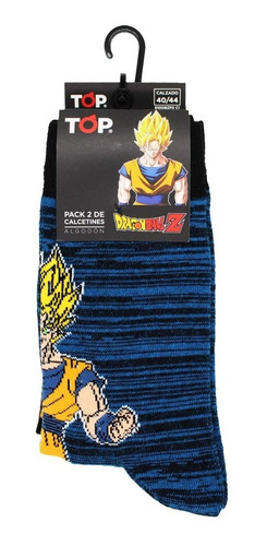 Imagen 4 de 4 de Calcetines Algodón Pack 2 Dragon Ball Z - Goku C1 Top