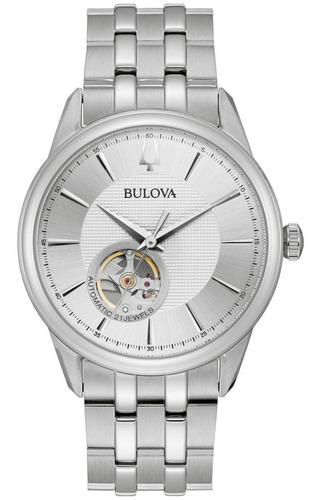 96a243 Reloj Bulova Classic Automatic 40mm Plateado