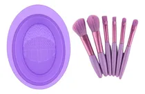 Comprar Set X5u Brochas Para Maquillaje + Limpiador De Brochas