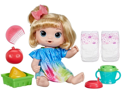 Baby Alive Muñeca Bebidas De Frutas Fruity Sips Rubia
