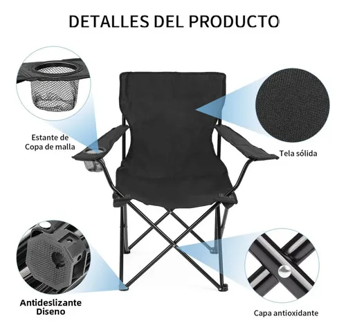 T Para Silla Playera Portatil Plegable Para Exteriore