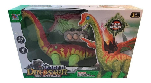 Braquiossauro Verde Com Som - Dinossauro Que Bota Ovos Toyng