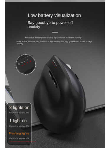 Nuevo Ratón Vertical Ergonómico True Triple Mod 2.4g