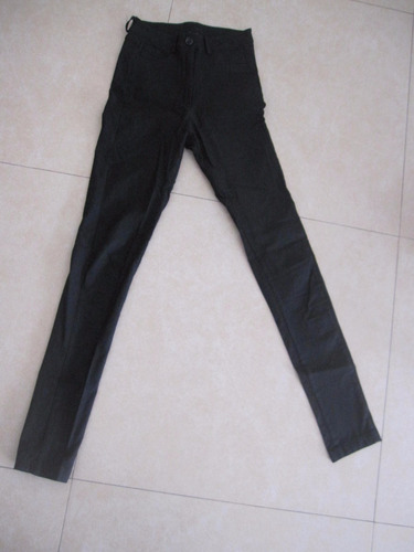 Pantalon De Vestir Chupin Negro Elastizado T: Xxs 
