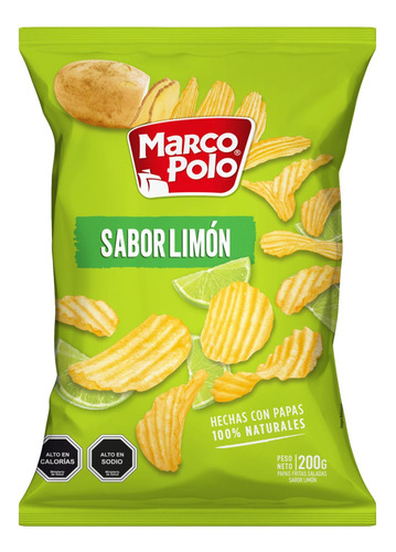 Papas Fritas Corte Americano Limón Marco Polo 200g