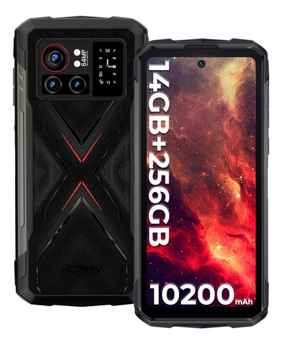 Hotwav Cyber X Android 13, 14gb+256gb(2tb Sd) 10200mah 6.78'' Fhd+ Pantalla 64mp Cámara Smartphone  Ip68/ip69k/dual 4g/nfc/gps/otg