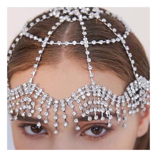Para Cadena De Cabeza Para Gorro De Strass, Diadema, Diadema