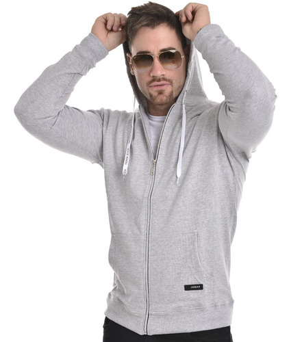 Imagen 2 de 6 de Campera Buzo Hoodie Hombre Capucha Rustica Colores Joemar