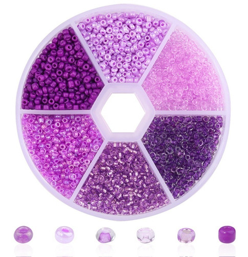 Imagen 2 de 6 de Caja De Mostacillas Pulseras Colores Incluye Cajita Plástica