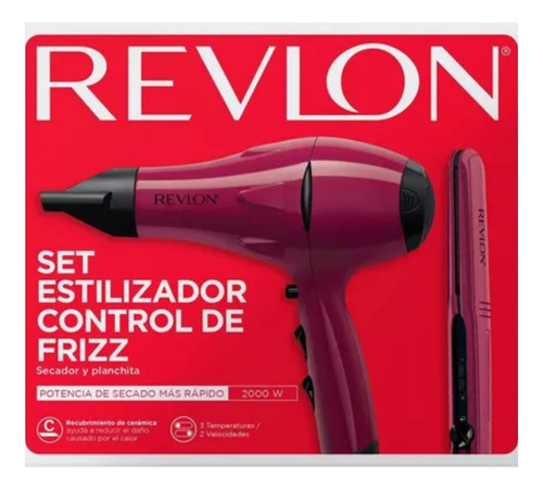 Revlon Secador Pelo + Planchita Control Frizz Rvdr5230la2av1