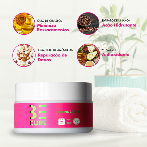 Kit Sh Lowpoo + Cr Pentear Styling Cr Vegano Cachos Be Curl