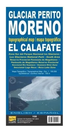 Mapa Topográfico Glaciar Perito Moreno - El Calafate