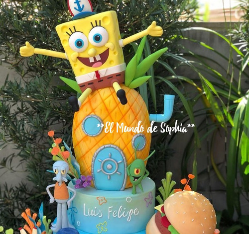 Adorno Para Torta Bob Esponja