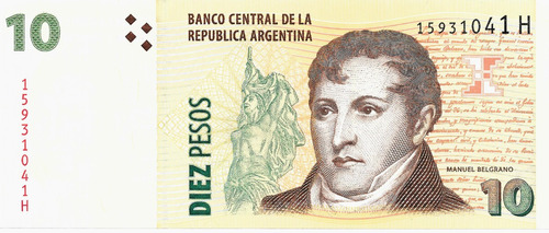 Bottero 3425 Billete De 10 Pesos Conv. 2006 2do Diseño - Au