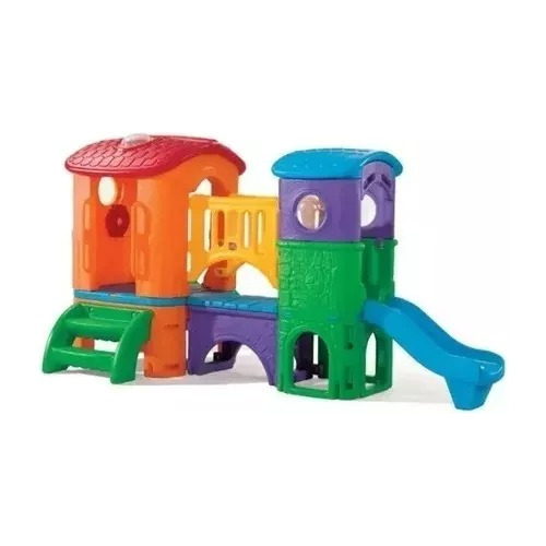 Juego Infantil Step2 Casa Exterior Patio Con Resbaladilla