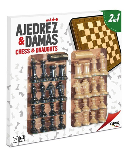 Juego De Mesa Tablero De Ajedrez Y Damas Cayro Nuevo