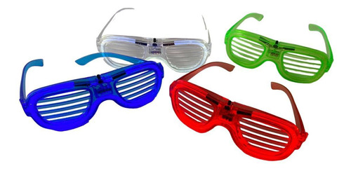 Óculos Led Neon Coloridos Festa - Kit C/ 4 Unidades